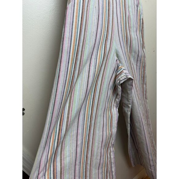 6 Shore Road Linen Striped Jumpsuit Sz. M - Picture 6 of 6